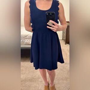 Anthropology Birdcage Elegant Blue Sleeveless Dress